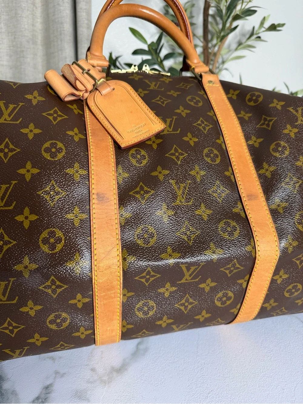 Louis Vuitton Brown Monogram Keepall Bando 60